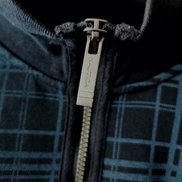NAUTICA Plaid Quarter-Zip Sweatshirt -  (L) - Picture 4 of 10
